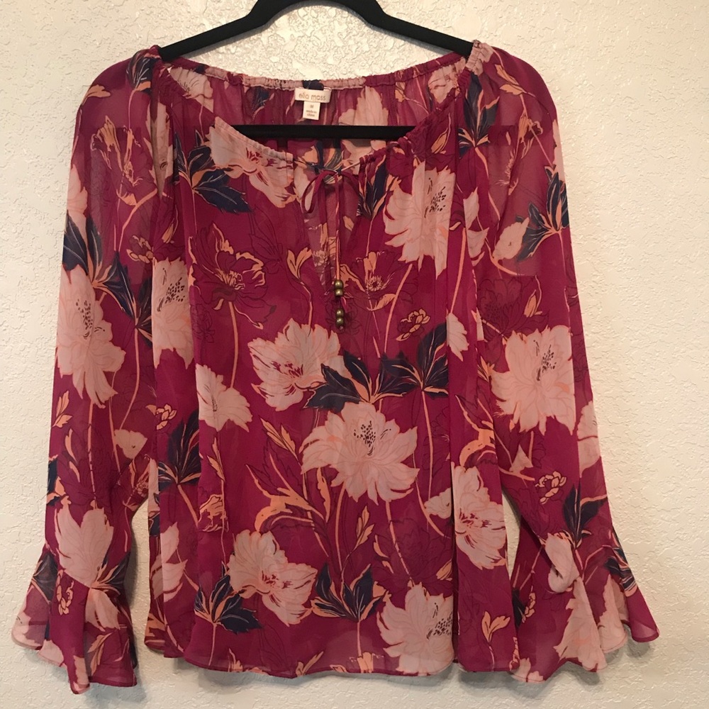 Anthropologie Ella Moss Sheer Blouse
